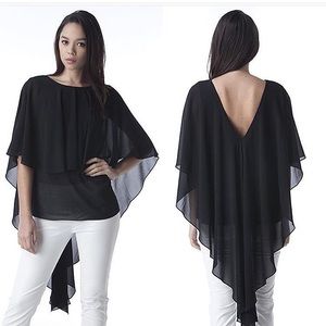 Black cape top